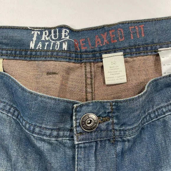 True Nation, Relaxed Fit, Jean Shorts, Big and Tall Size 52, Distressed Jeans - Picture 3 of 5